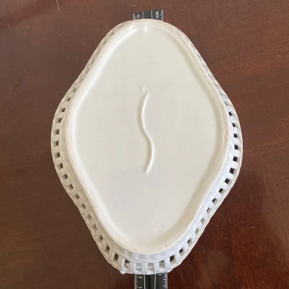 Hand Painted Porcelain Decorative Basket - Picture 11 of 11